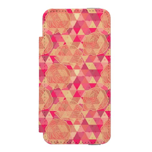 Stroomgeometrisch patroon incipio iPhone portemonnee hoesje (Voorkant Agenda)