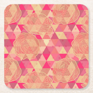 Stroomgeometrisch patroon kartonnen onderzetters