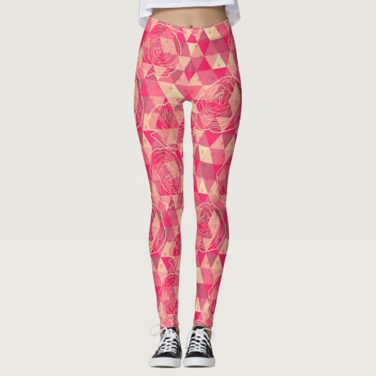 Stroomgeometrisch patroon leggings (Voorkant)