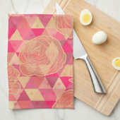 Stroomgeometrisch patroon theedoek (Quarter Fold)