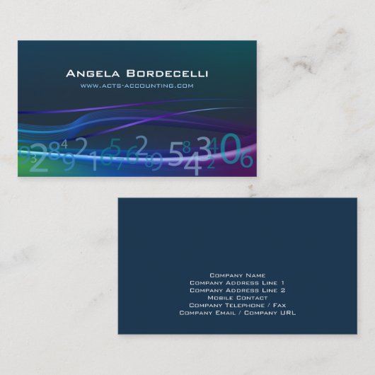 Stroomgetallen Boekhouding Visitekaartje (Voorkant / Achterkant)