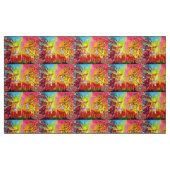 STROOMGEVING VAN DE DWN Red Yellow Fantasy Stof (Fat Quarter)