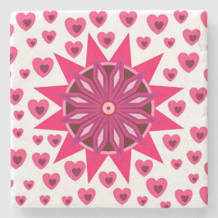 STROOMHOORZITTEN RODE VALENTIJN VERLIES GIFT STONE STENEN ONDERZETTER