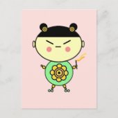 Stroomkrachtmeisje Briefkaart (Voorkant)