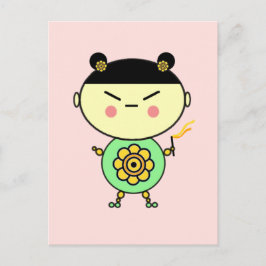 Stroomkrachtmeisje Briefkaart