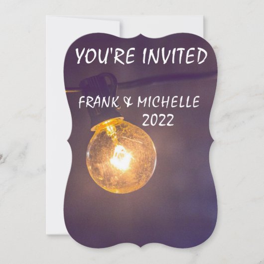 STROOMLICHTEN WEDDING INVITATIONS CUSTOM KAART (Voorkant)