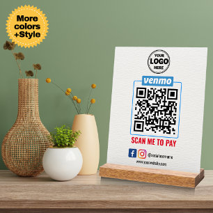 Stroomlijn betalingen met aangepaste Logo Venmo QR Acryl Bord