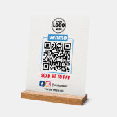 Stroomlijn betalingen met aangepaste Logo Venmo QR Acryl Bord (Hoek)