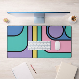 Stroomlijn moderne retro stijl geometrisch ontwerp bureaumat
