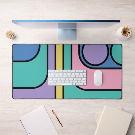 Stroomlijn moderne retro stijl geometrisch ontwerp bureaumat (Kantoor 1)