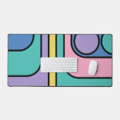Stroomlijn moderne retro stijl geometrisch ontwerp bureaumat (Keyboard & Muis)