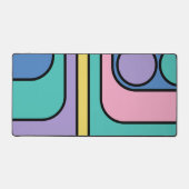 Stroomlijn moderne retro stijl geometrisch ontwerp bureaumat (Voorkant)