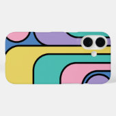 Stroomlijn moderne retro stijl geometrisch ontwerp Case-Mate iPhone case (Achterkant (horizontaal))