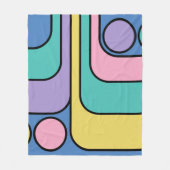 Stroomlijn moderne retro stijl geometrisch ontwerp fleece deken (Voorkant)