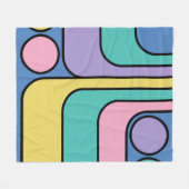 Stroomlijn moderne retro stijl geometrisch ontwerp fleece deken (Voorkant (Horizontaal))