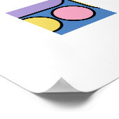 Stroomlijn moderne retro stijl geometrisch ontwerp poster (Hoek)