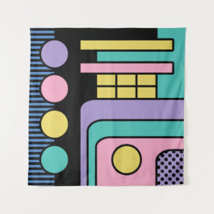 Stroomlijn moderne retro stijl geometrisch ontwerp wandkleed