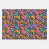 Stroomlijnd papier - Helder multicolored Voxel Inpakpapier Vel (Voorkant 2)