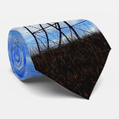 Stroomlijnen in de blauwe lucht stropdas (Opgerold)