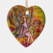 STROOMMELING OP DE PINK IRIS Fantasy Paars Heart Keramisch Ornament (Rechts)