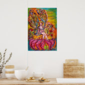 STROOMMELING OP DE PINK IRIS Fantasy Poster (Keuken)