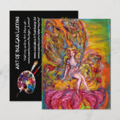 STROOMMELING OP DE PINK IRIS Fantasy Uitnodiging Briefkaart (Voorkant / Achterkant)