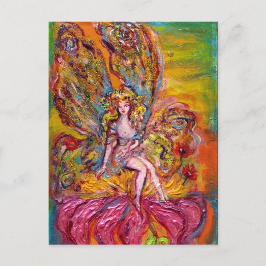 STROOMMELING OP DE PINK IRIS Fantasy Uitnodiging Briefkaart (Voorkant)