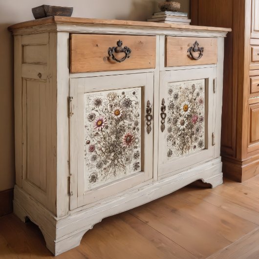 Stroommix van wilde bloemen - decoupage - tissuepapier