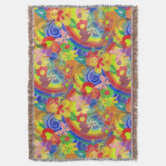 STROOMPOWER RAINBOW-patroon + uw idee Deken (Voorkant Verticaal)