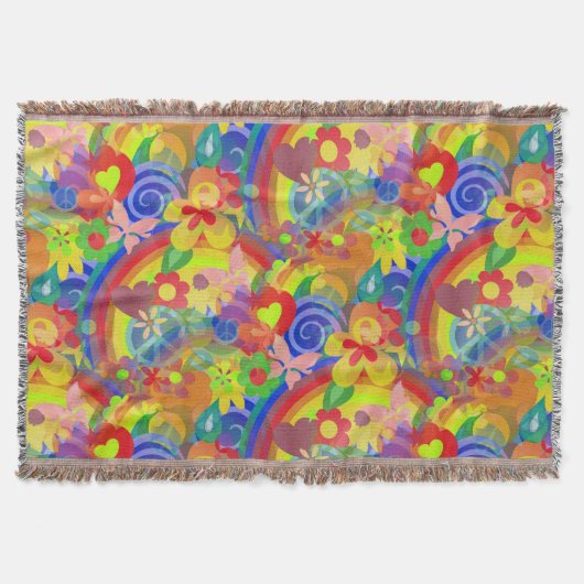 STROOMPOWER RAINBOW-patroon + uw idee Deken (Voorkant)