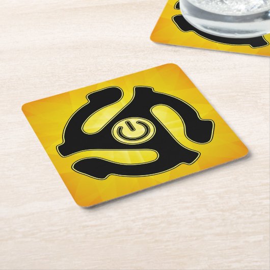 Stroomrecordadapter van 45 rpm kartonnen onderzetters (Schuin)