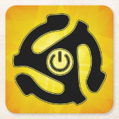 Stroomrecordadapter van 45 rpm kartonnen onderzetters (Voorkant)