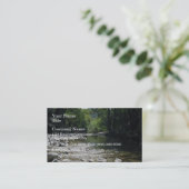 Stroomstroom door bomen visitekaartje (Staand voorkant)
