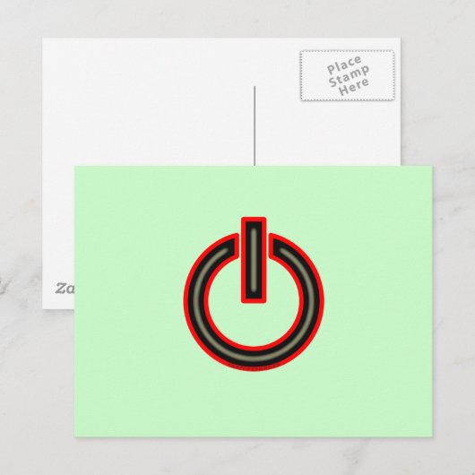 Stroomsymbool Briefkaart (Voorkant / Achterkant)