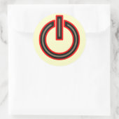Stroomsymbool Ronde Sticker (Tas)