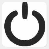 Stroomsymbool Vierkante Sticker (Voorkant)