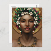 Stroomtoevoer | Afrikaans-Amerikaanse koningin Briefkaart (Voorkant / Achterkant)