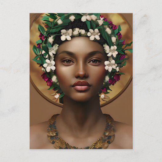 Stroomtoevoer | Afrikaans-Amerikaanse koningin Briefkaart (Voorkant)