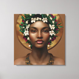 Stroomtoevoer | Afrikaans-Amerikaanse koningin Canvas Afdruk