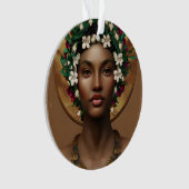 Stroomtoevoer | Afrikaans-Amerikaanse koningin Ornament (voorkant)