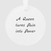 Stroomtoevoer | Afrikaans-Amerikaanse koningin Ornament (achterkant)