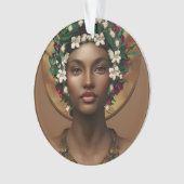 Stroomtoevoer | Afrikaans-Amerikaanse koningin Ornament (voorkant)