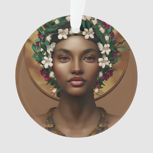 Stroomtoevoer | Afrikaans-Amerikaanse koningin Ornament (voorkant)
