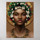 Stroomtoevoer | Afrikaans-Amerikaanse koningin Poster (Voorkant)