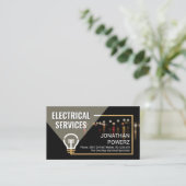 stroomuitval elektrische dienst visitekaartje (Staand voorkant)