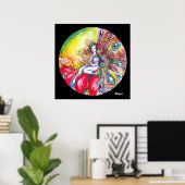 STROOMVANG TITANIA OP RODE STROOMSTROOM POSTER (Thuiskantoor)