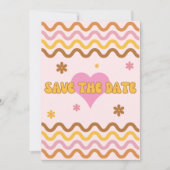 Stroomverbruik 60's 70's Retro Save the Date Kaart (Voorkant)