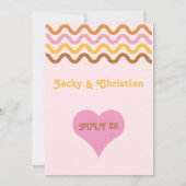 Stroomverbruik 60's 70's Retro Save the Date Kaart (Achterkant)