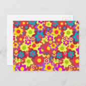 Stroomverbruik 60s hippy briefkaart (Voorkant / Achterkant)