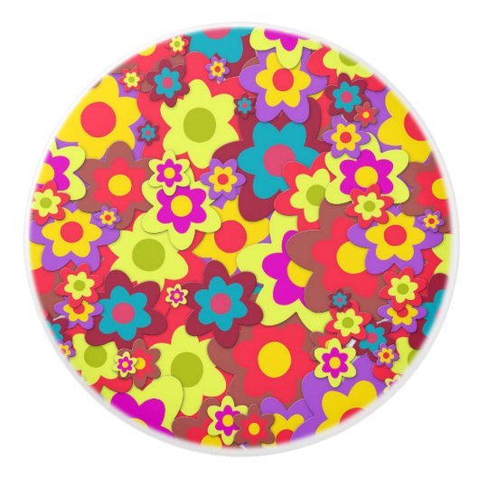 Stroomverbruik 60s hippy keramische knop (Voorkant)